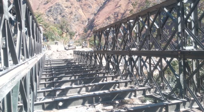 गल्फागाडको बेलीब्रीजको जडान भए सँगै करिडोरको काम करिब ९० प्रतिशत सम्पन्न(फोटो फिचर)