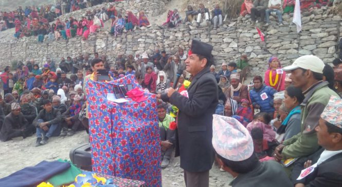 आज २६औँ जनयुद्ध दिवसलाई सम्बोधन गर्न प्रकास ज्वाला हुम्लामा